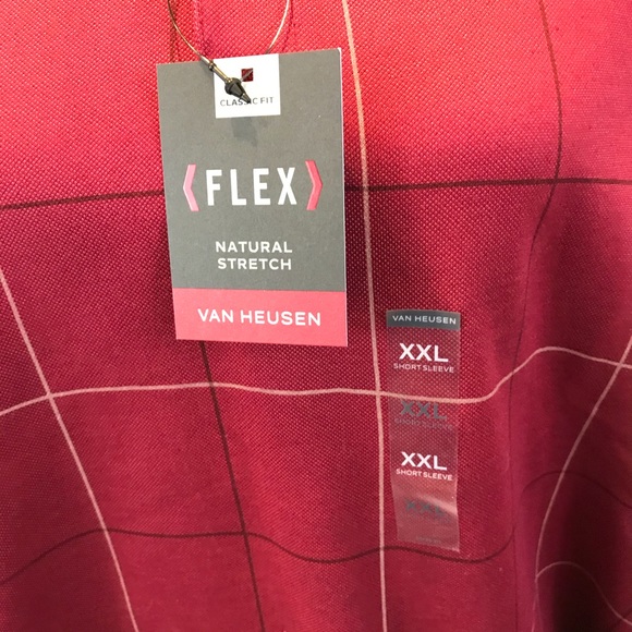 🇺🇸ALS🇺🇸 NWT XXL Red Van Heusen Polo Shirt - Picture 9 of 13